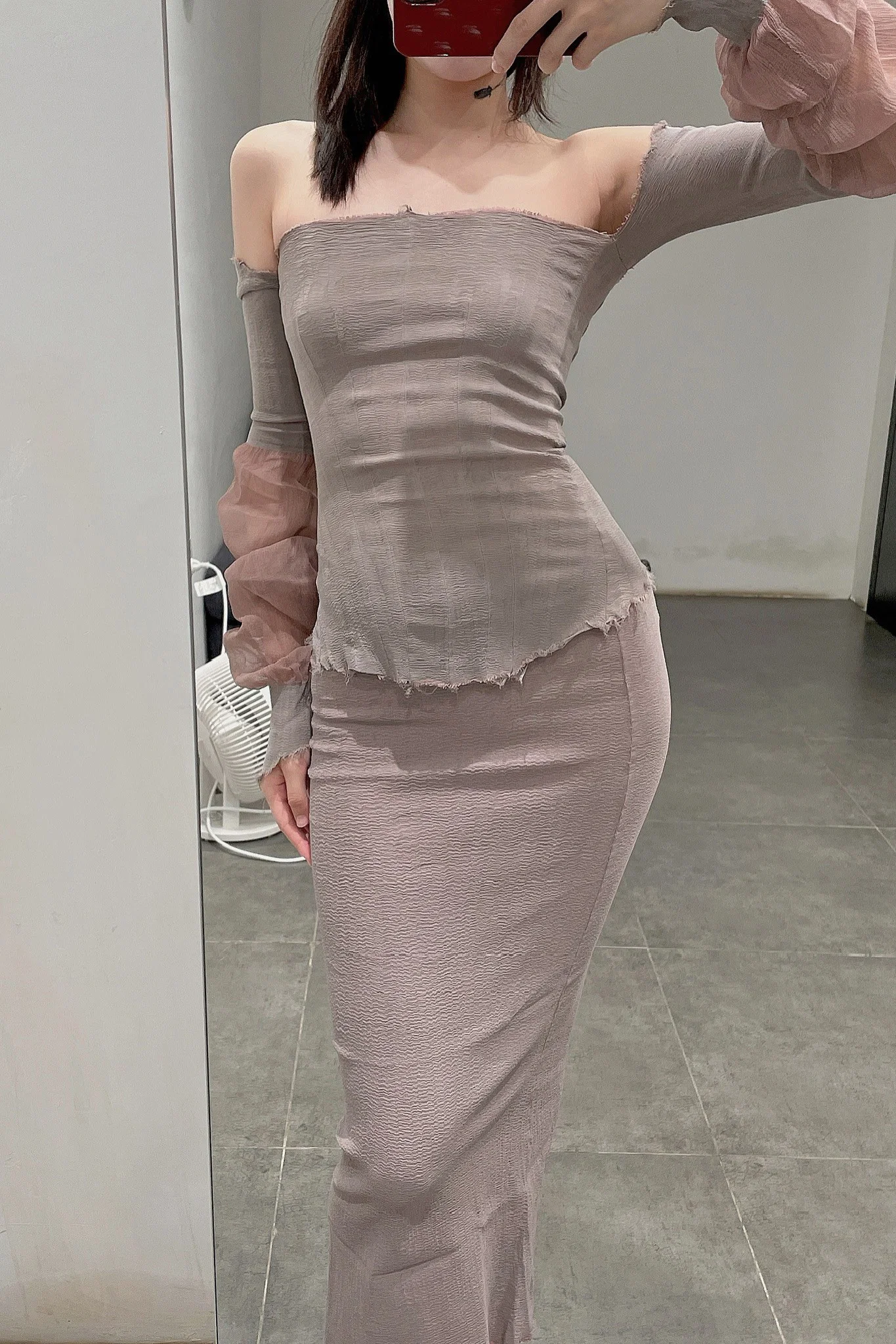 marc le bihan skirt short 25901-E21 VIEUX ROSE - Image 15