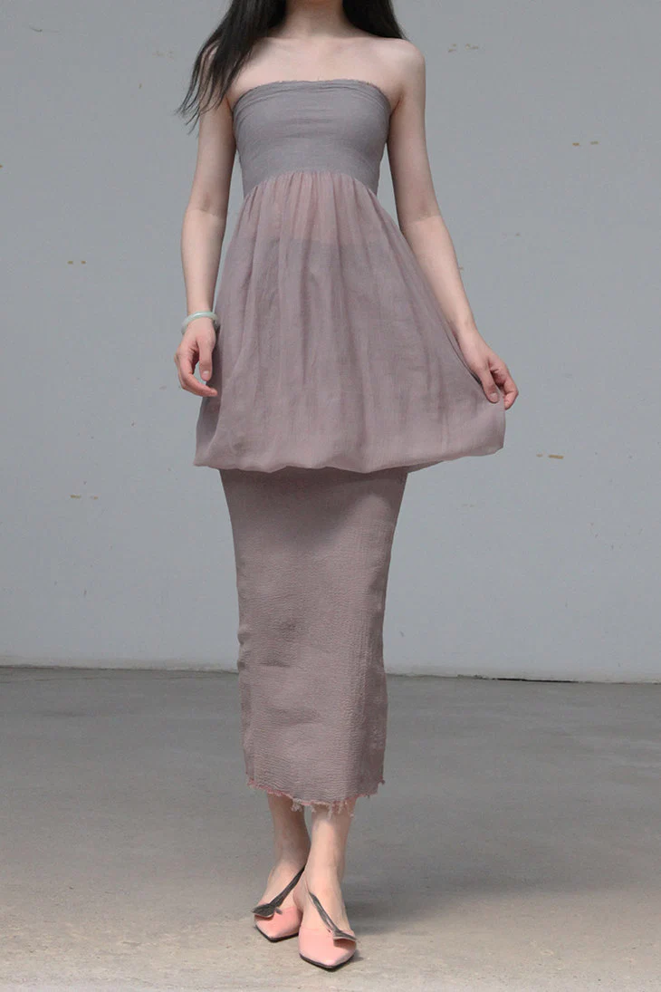 marc le bihan skirt short 25901-E21 VIEUX ROSE - Image 6