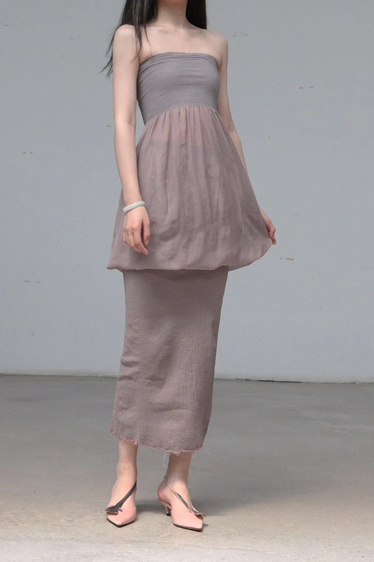 marc le bihan skirt short 25901-E21 VIEUX ROSE - Image 7
