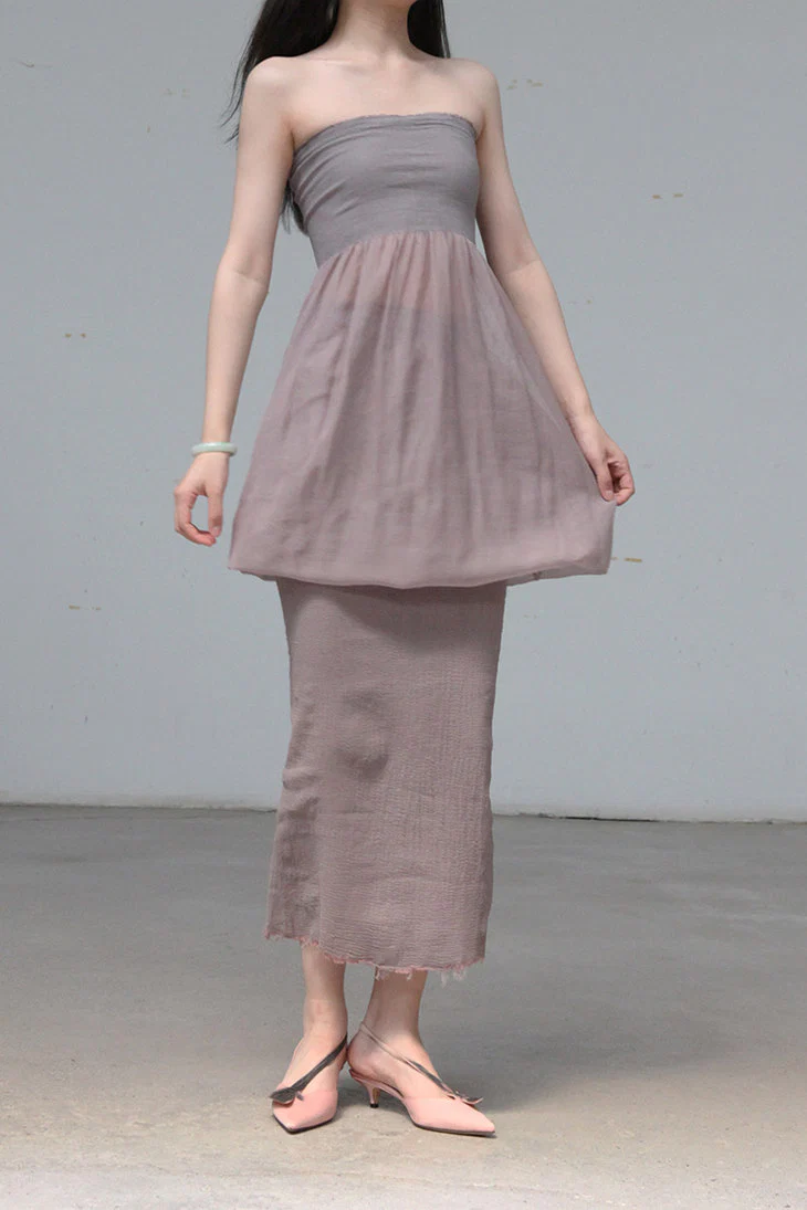 marc le bihan skirt short 25901-E21 VIEUX ROSE - Image 8
