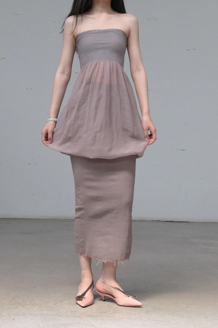 marc le bihan skirt short 25901-E21 VIEUX ROSE - Image 9