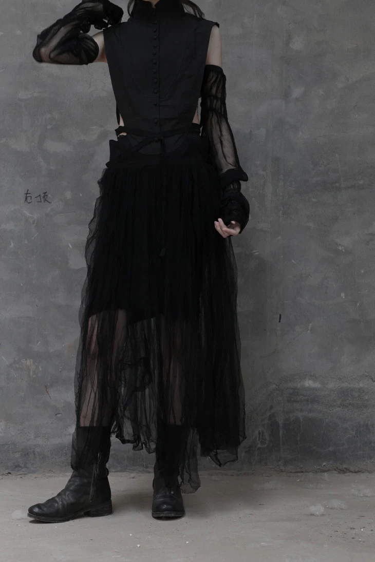 marc le bihan halter sleeveless jacket 29101 - Image 2
