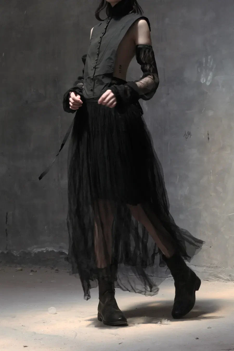 marc le bihan halter sleeveless jacket 29101 - Image 3