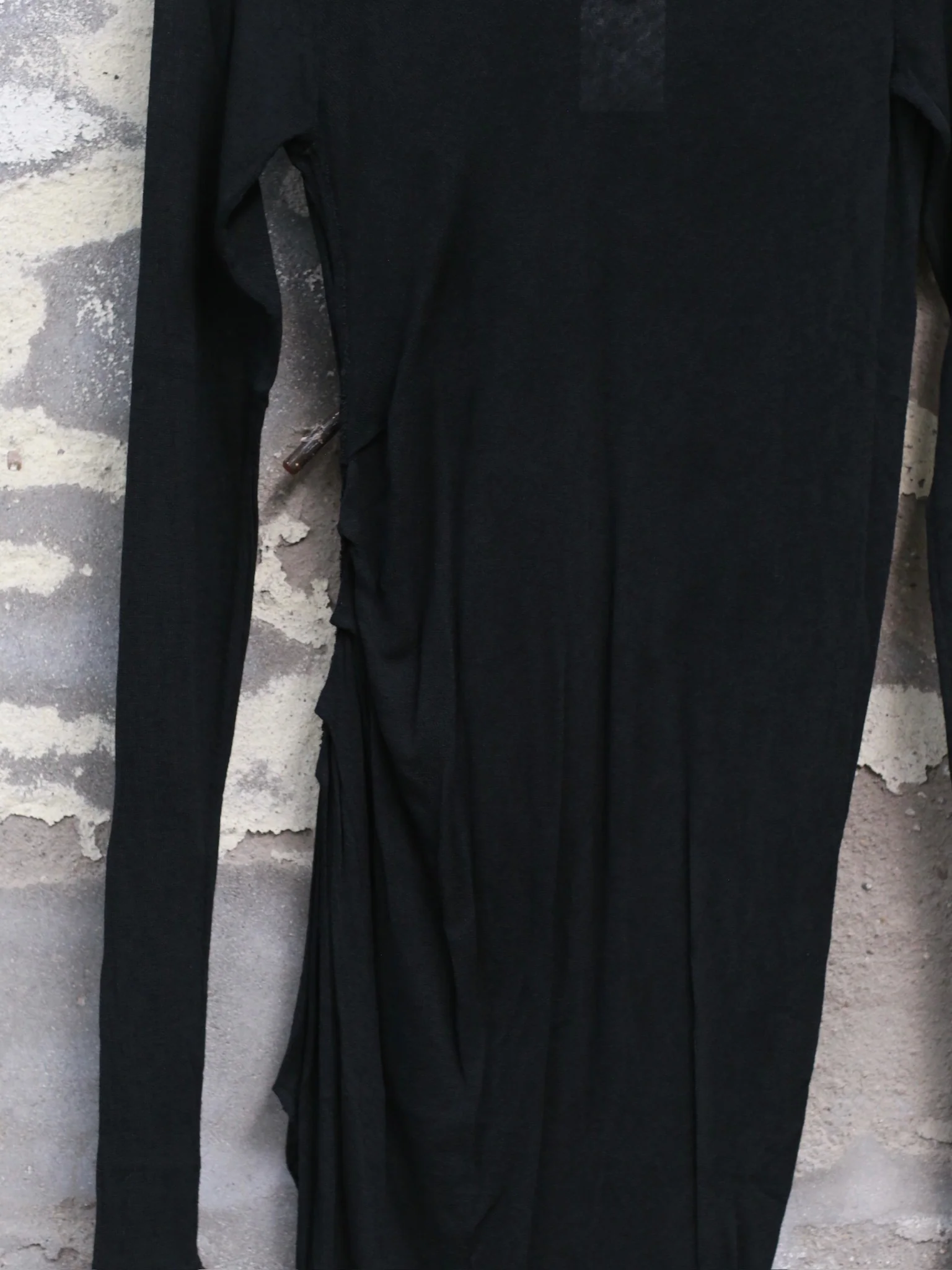 Marc Le Bihan High Neck Draped T-Shirt 2814 MLB-2814-H24-BLACK - Image 3