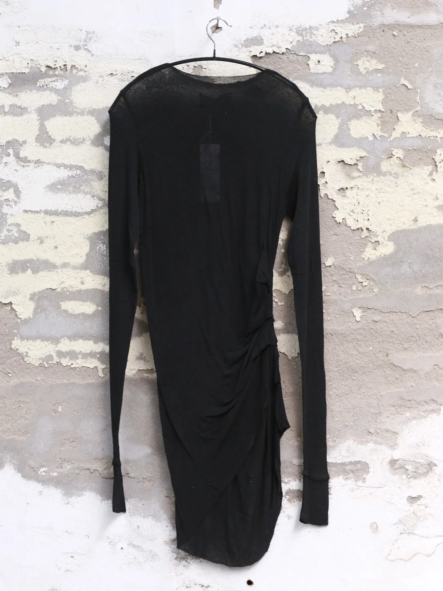 Marc Le Bihan High Neck Draped T-Shirt 2814 MLB-2814-H24-BLACK - Image 4