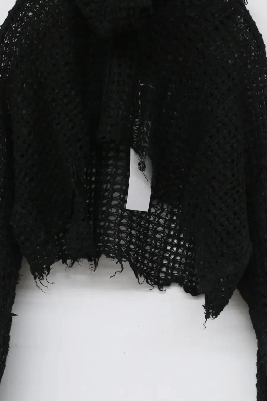 marc le bihan linen crop top 2860-E21 BLACK black - Image 9