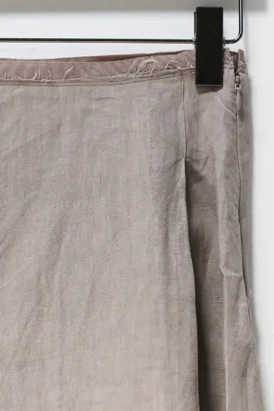 marc le bihan linen skirt 2510 taupe - Image 13