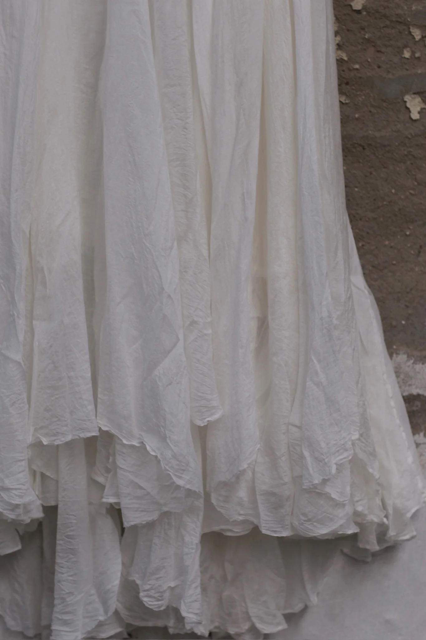 Marc Le Bihan PONGE halterneck skirt 2507 France Handmade MLB-2507-CRAIE Chalk white - Image 2