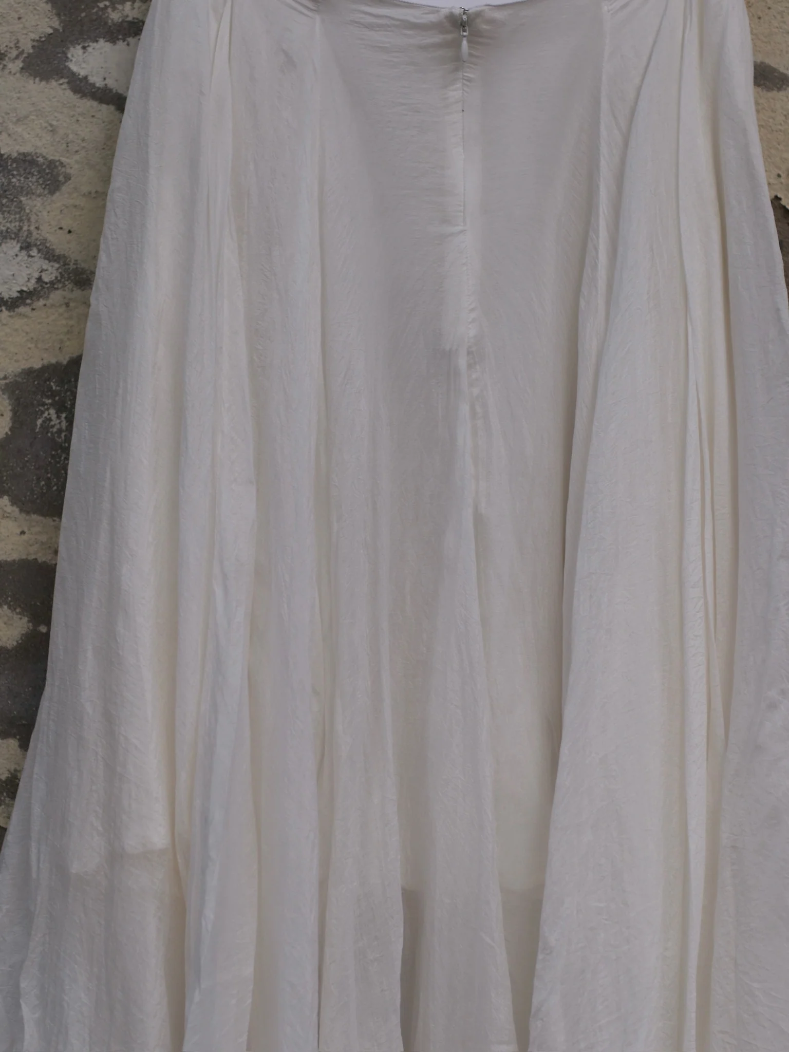 Marc Le Bihan PONGE halterneck skirt 2507 France Handmade MLB-2507-CRAIE Chalk white - Image 3