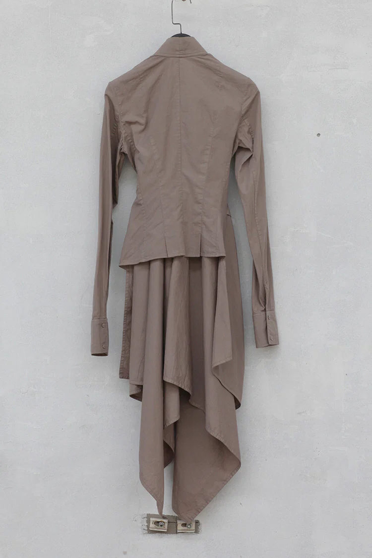marc le bihan shirt brown grey 2620 taupe - Image 2