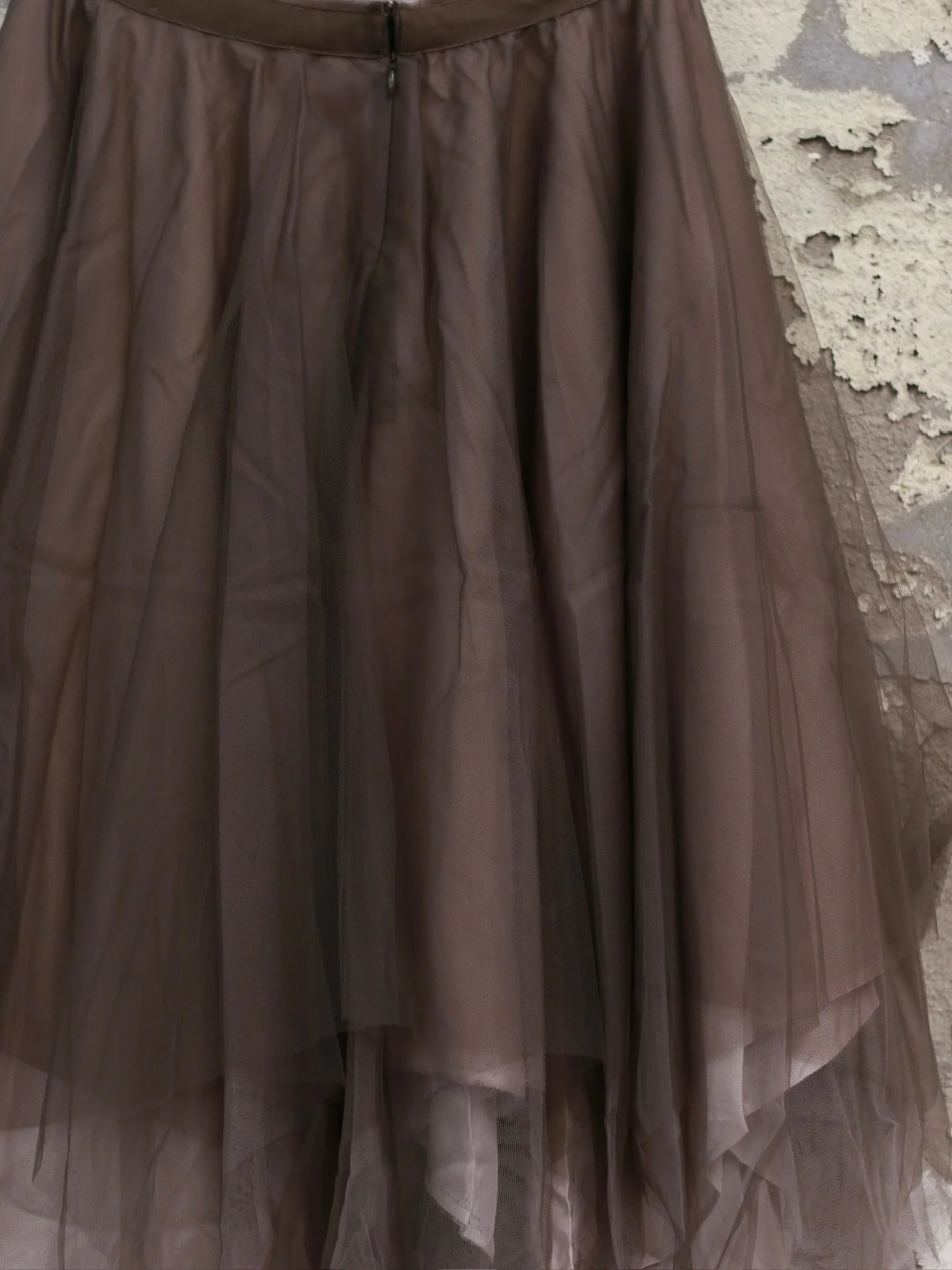 Marc Le Bihan Silk Tulle Skirt 2591 Series Six-layer Tulle French Handmade MLB-2591-BRONZE TAUPE - Image 6