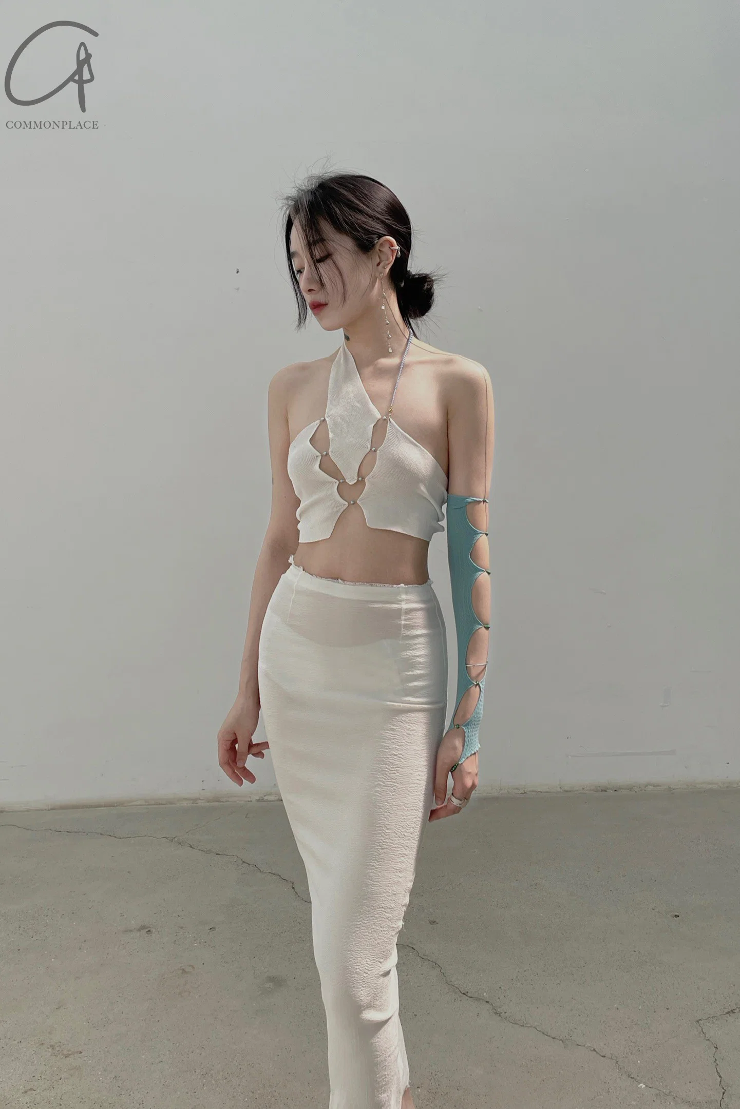 Marc Le Bihan Stretch Pleated Stretch Bandeau Dress or Skirt Collection MLB-25901-BAI White Short Skirt 25900 25901 - Image 17