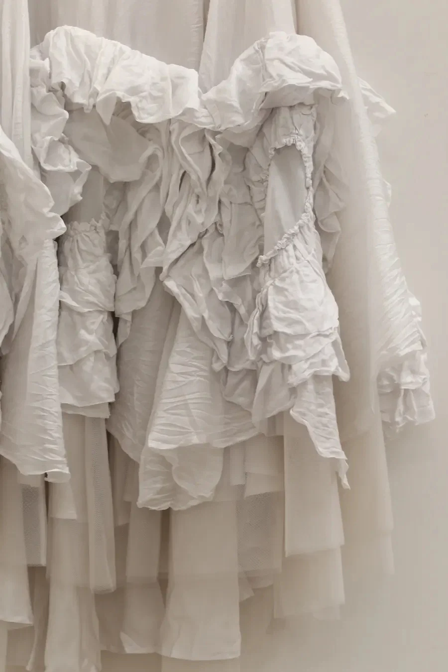 marc le bihan silk tulle floral skirt collection France MLB-2597-E21-ZHENZHU 2597-E21 PERLE Pearl - Image 4