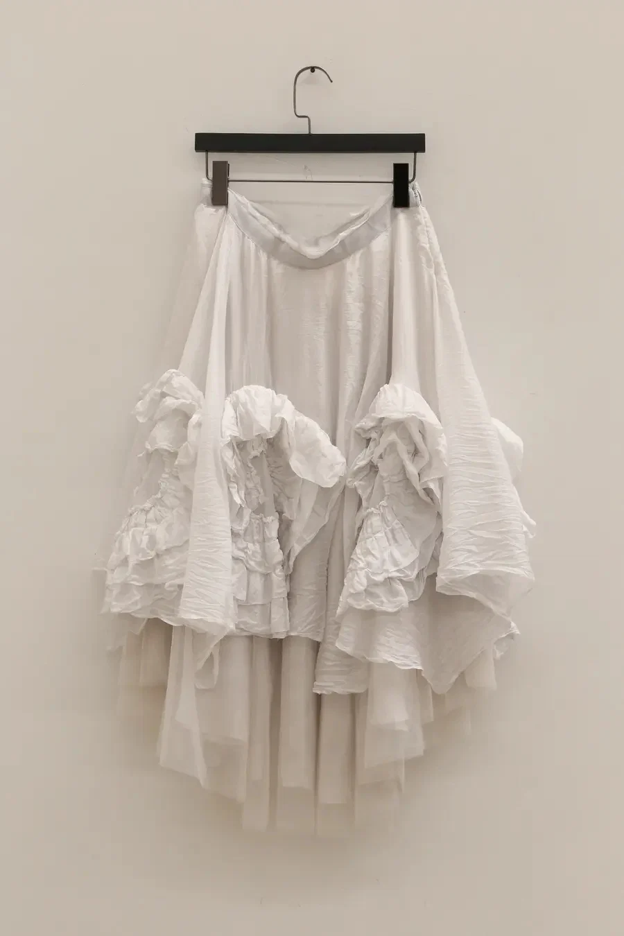 marc le bihan silk tulle floral skirt collection France MLB-2597-E21-ZHENZHU 2597-E21 PERLE Pearl - Image 5