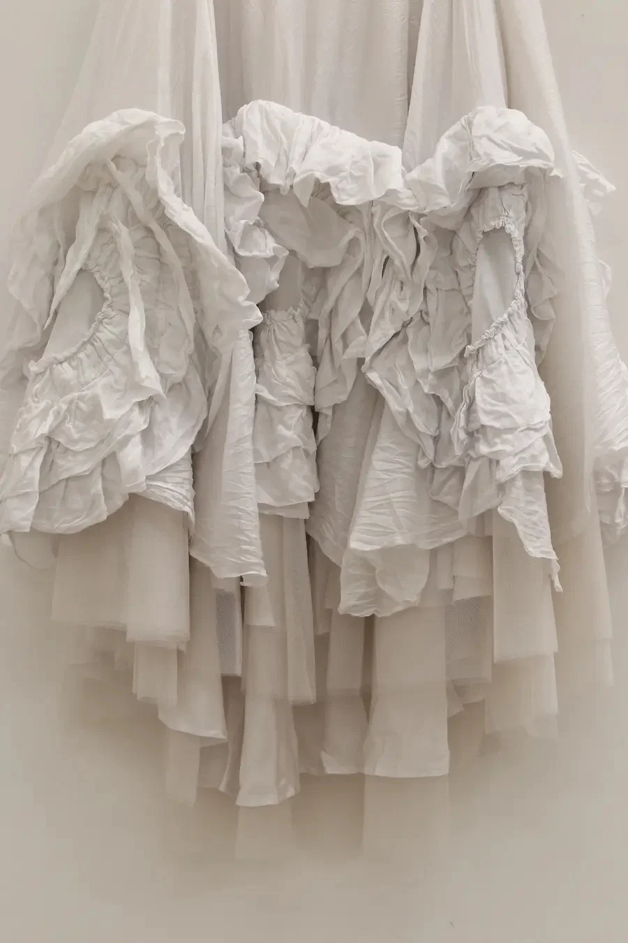 marc le bihan silk tulle floral skirt collection France MLB-2597-E21-ZHENZHU 2597-E21 PERLE Pearl - Image 6