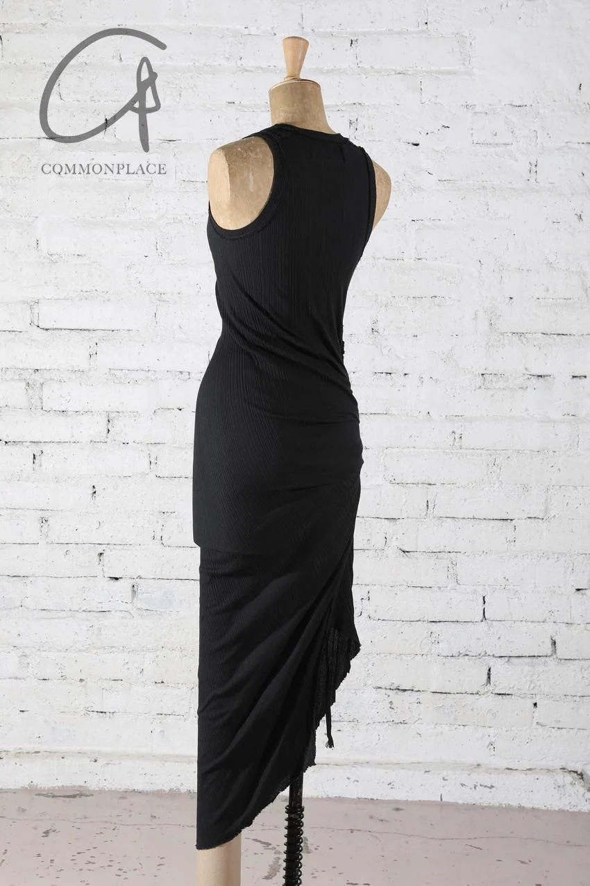 marc le bihan sleeveless dress 2841 E23 black - Image 9