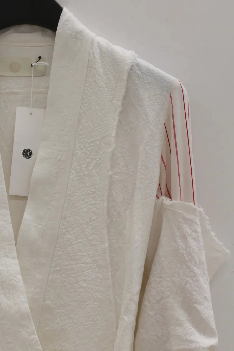 marc le bihan stitching kimono jacket 2201-E21 OFF WHITE - Image 8
