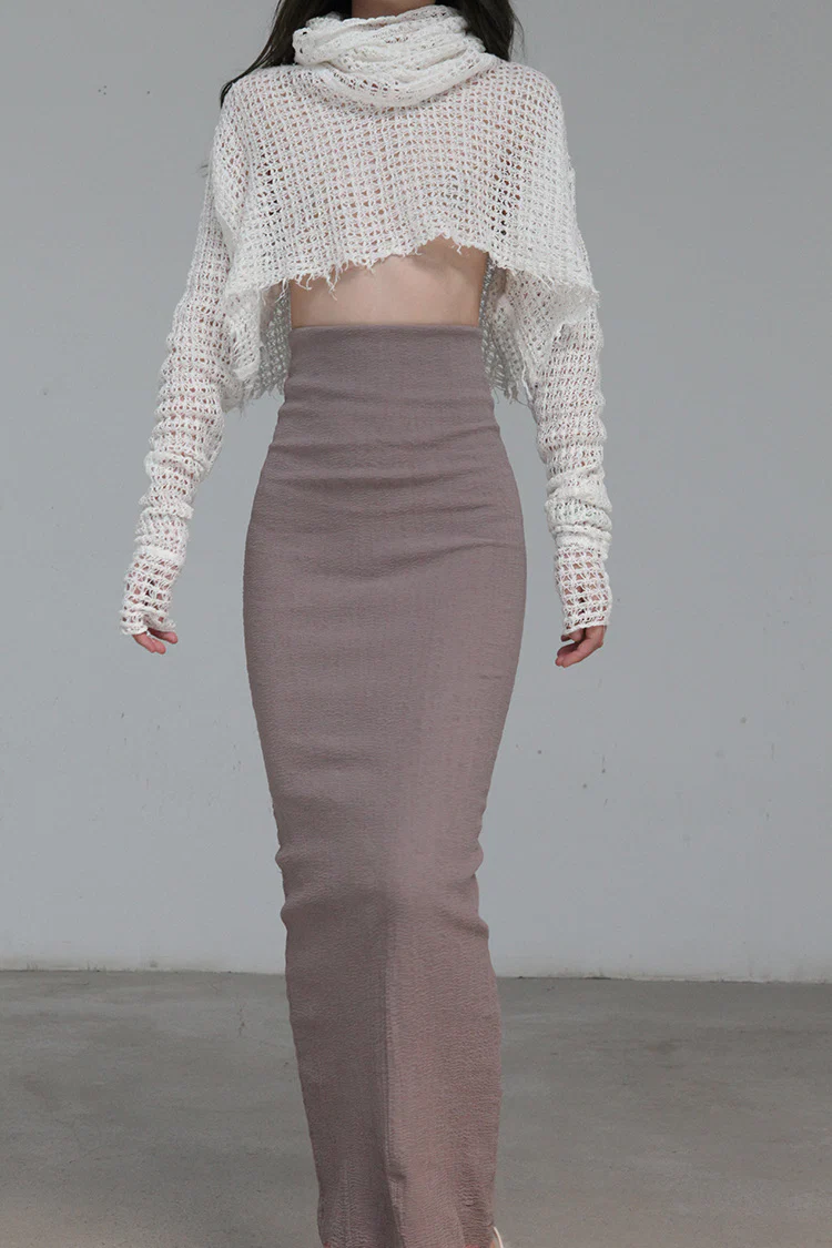 Marc Le Bihan Stretch Bandeau Dress or Skirt Collection MLB-25900-KMMEIGUI Deadwood Rose Long Skirt 25900 25901 - Image 3