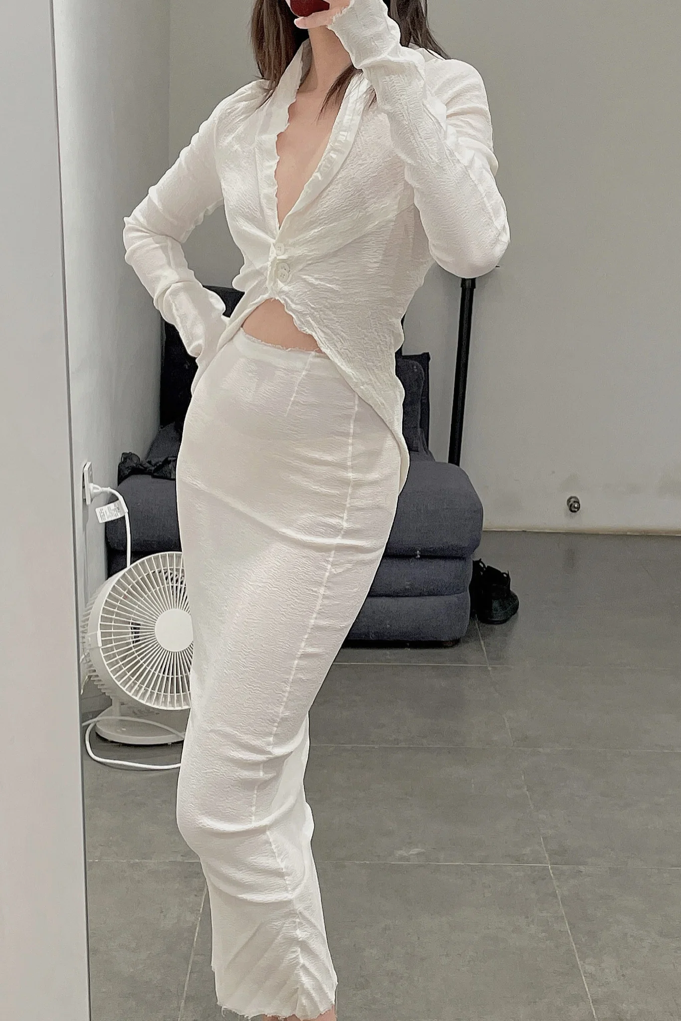 marc le bihan stretch top 22915-E21 BLANC - Image 8