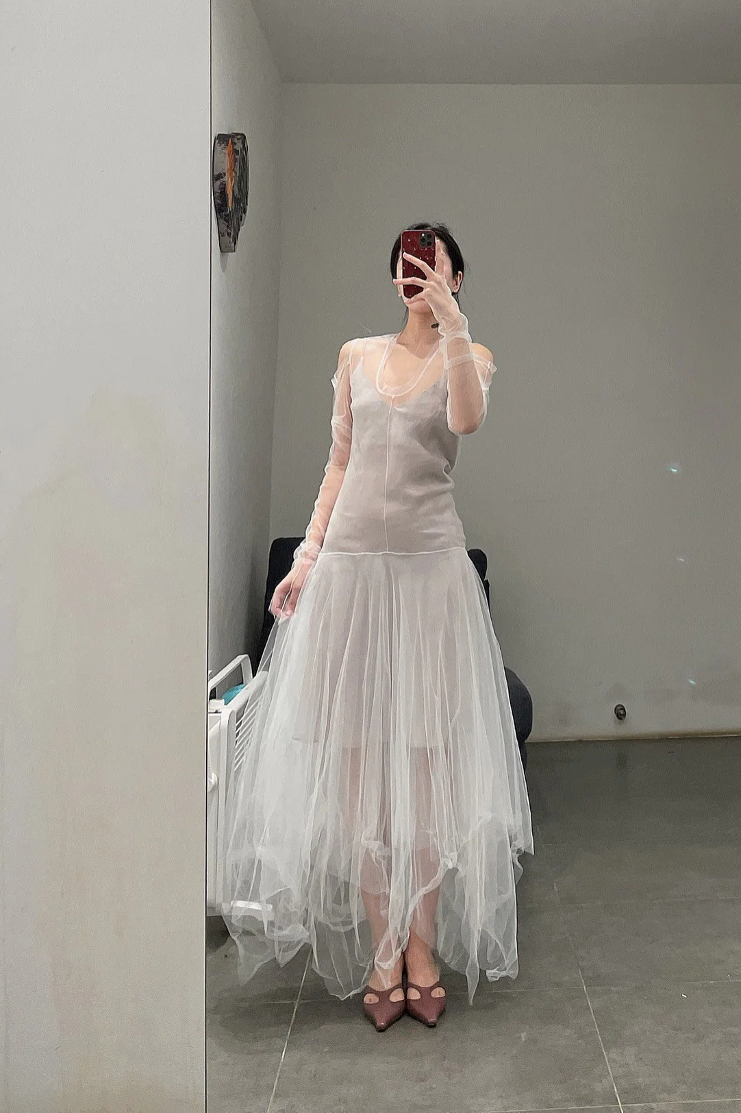 marc le bihan T-shirt tulle dance skirt 2816 WHITE - Image 10