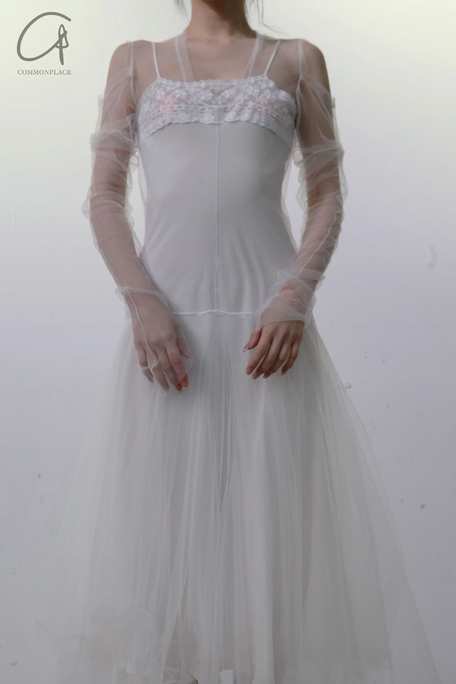 marc le bihan T-shirt tulle dance skirt 2816 WHITE - Image 2