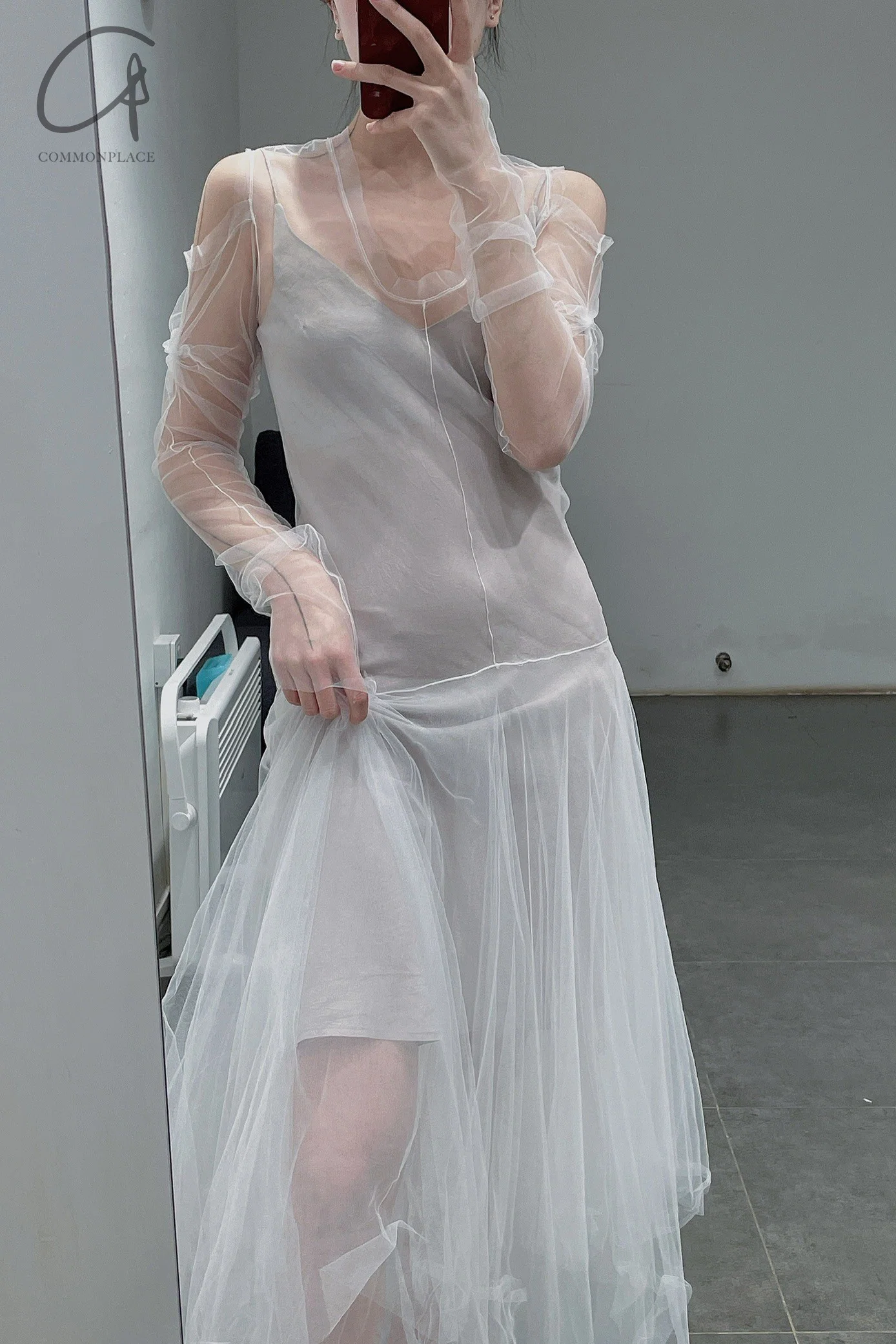 marc le bihan T-shirt tulle dance skirt 2816 WHITE - Image 6