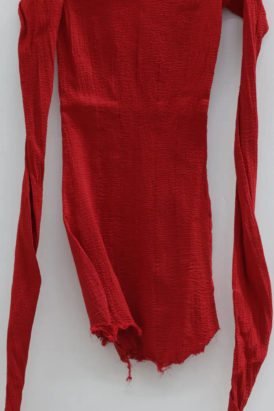 Marc Le Bihan 26909 V-neck tight stretch top 10 meters silk shrink MLB-26909-E21-YSH poppy red 26909-E21 - Image 10
