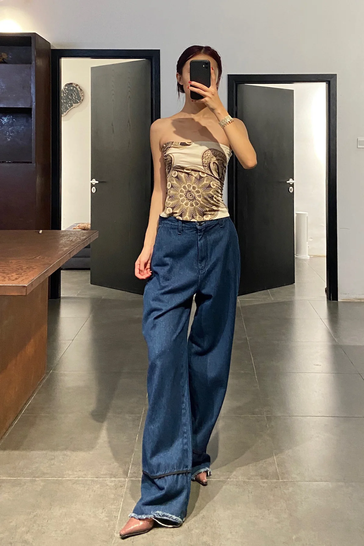 MIAOU 24 autumn and winter printed tube top MAU-7140MCBFOR-YINHUA printed - Image 12