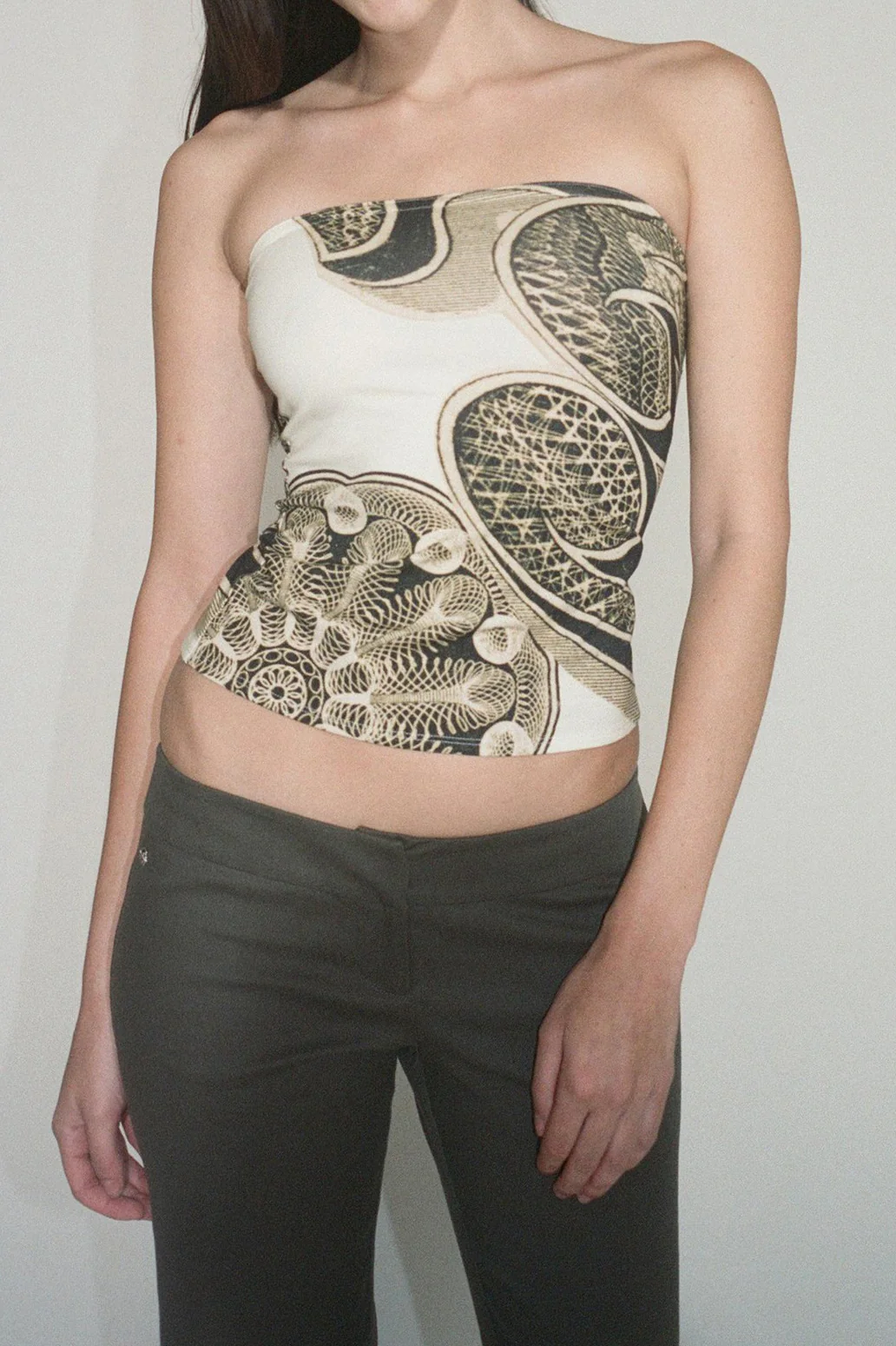 MIAOU 24 autumn and winter printed tube top MAU-7140MCBFOR-YINHUA printed - Image 3