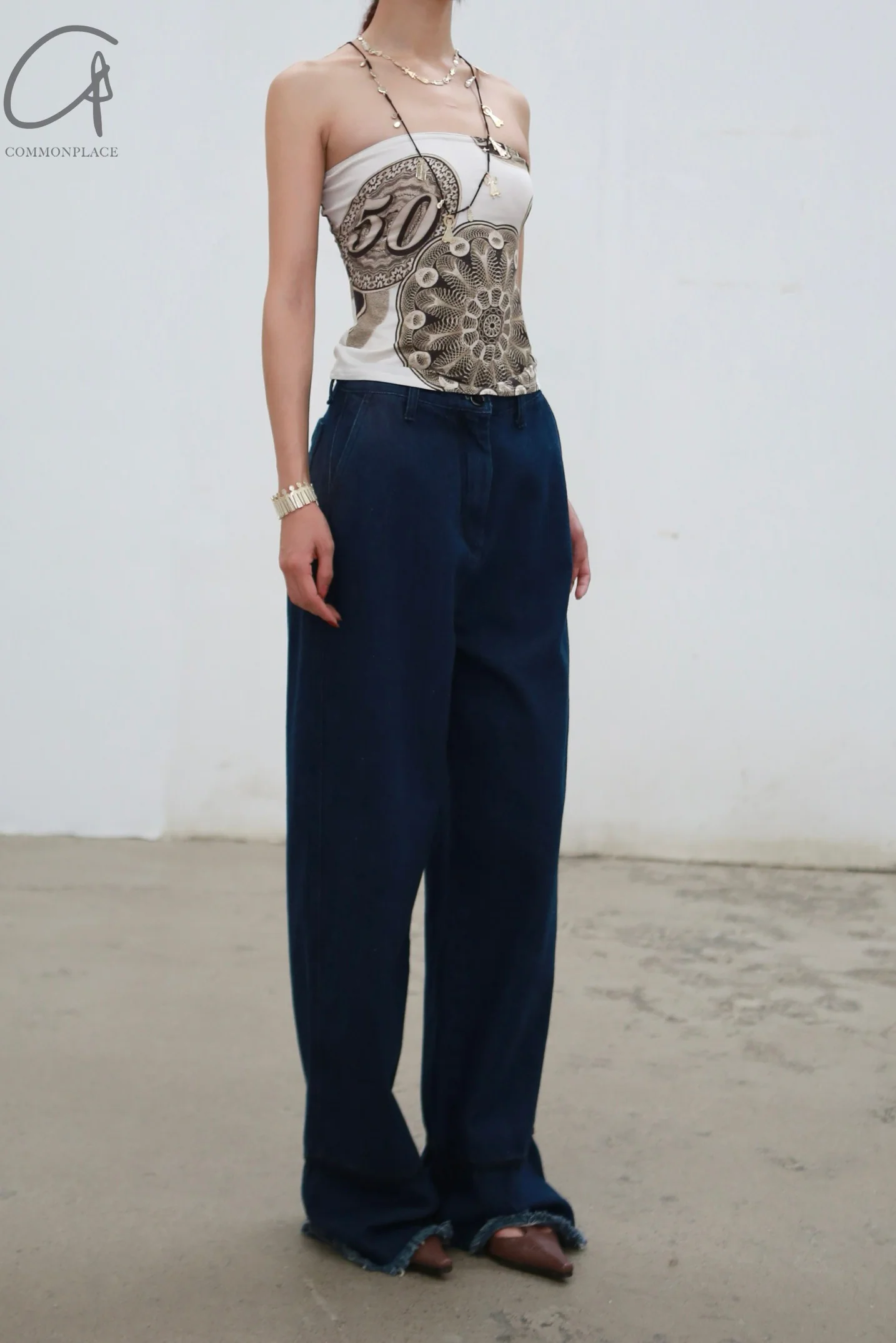 MIAOU 24 autumn and winter printed tube top MAU-7140MCBFOR-YINHUA printed - Image 9