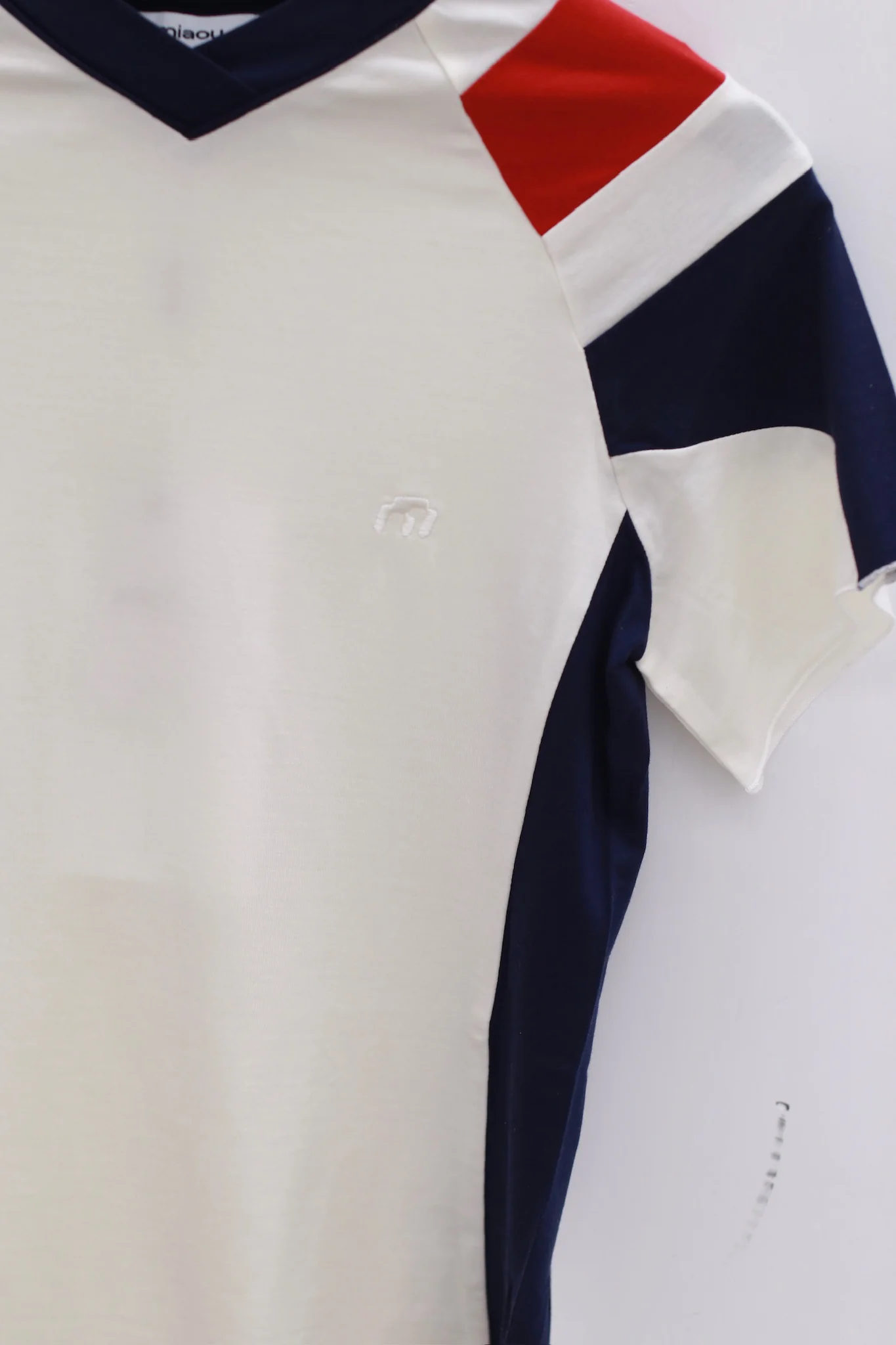 MIAOU 25 Early Autumn Short Sleeve T-shirt MAU-2022LJBWNR-WHITE/NAVY/RED White/Navy/Red - Image 6