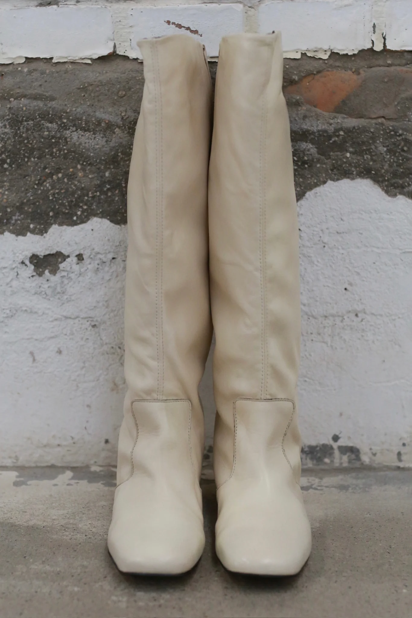 Miista Fall/Winter 2025 Karola Black Lace-up Round Toe High Boots, Spain, MST-MI_5779-NY, Cream (MI_5781 MI_5779) - Image 3
