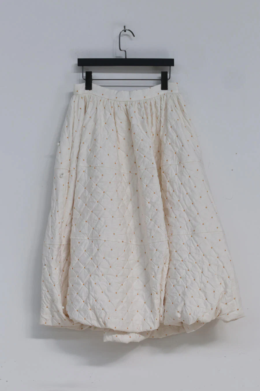 MING MA Pearl Diamond Check Jacquard Flower Bud Dress AW21 SK04-WTJAC - Image 15
