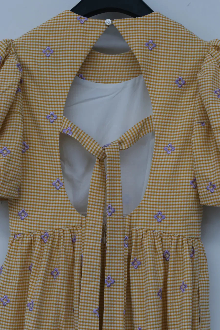 MING MA Puff sleeve pleated dress AW21-DR17-YWPR - Image 11