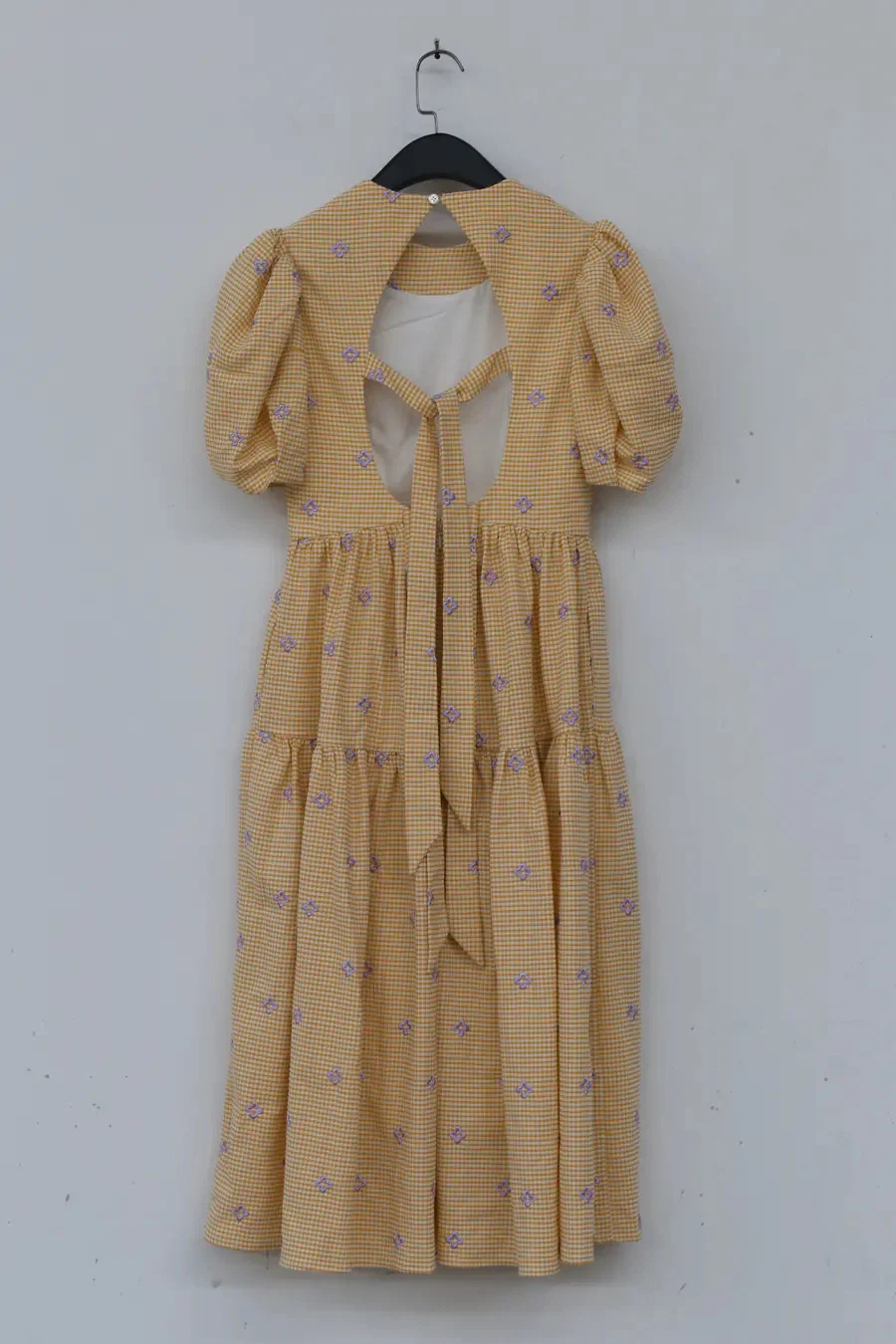 MING MA Puff sleeve pleated dress AW21-DR17-YWPR - Image 12