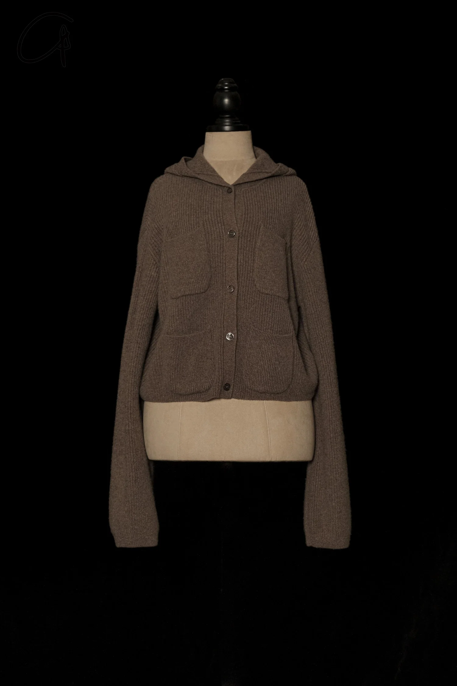 Mutedance 24 Autumn and Winter Hooded Cashmere Sweater MD-MD24FW134-BROWN MD24FW133 MD24FW134 - Image 10