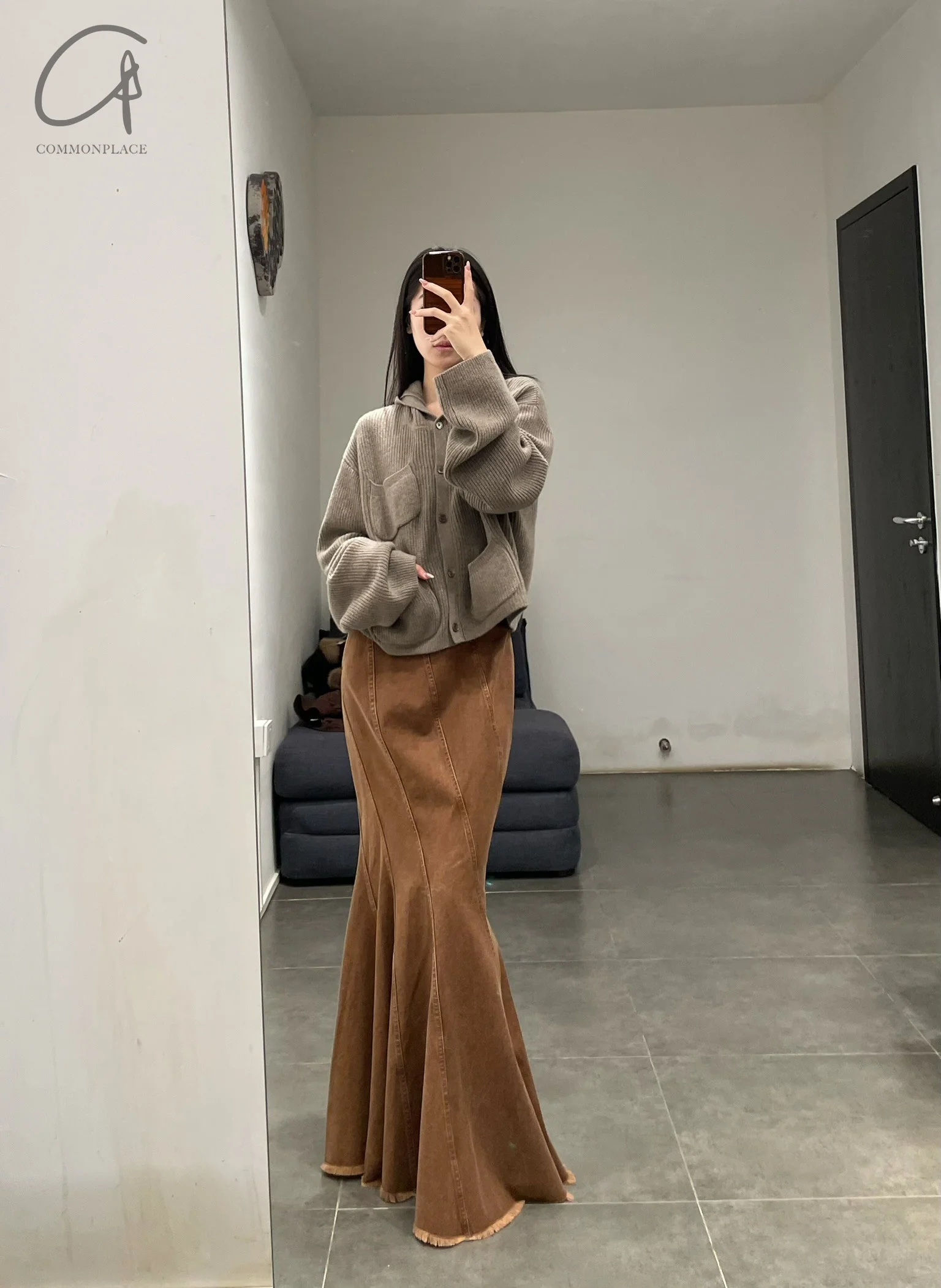 Mutedance 24 Autumn and Winter Hooded Cashmere Sweater MD-MD24FW134-BROWN MD24FW133 MD24FW134 - Image 14