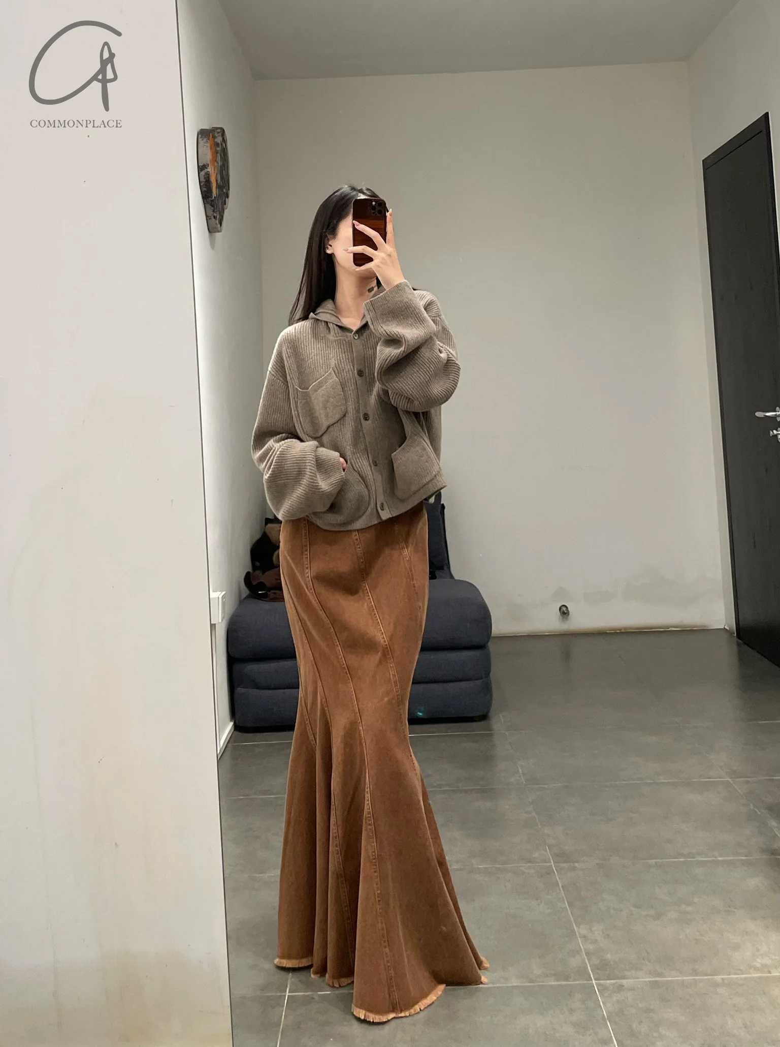 Mutedance 24 Autumn and Winter Hooded Cashmere Sweater MD-MD24FW134-BROWN MD24FW133 MD24FW134 - Image 15