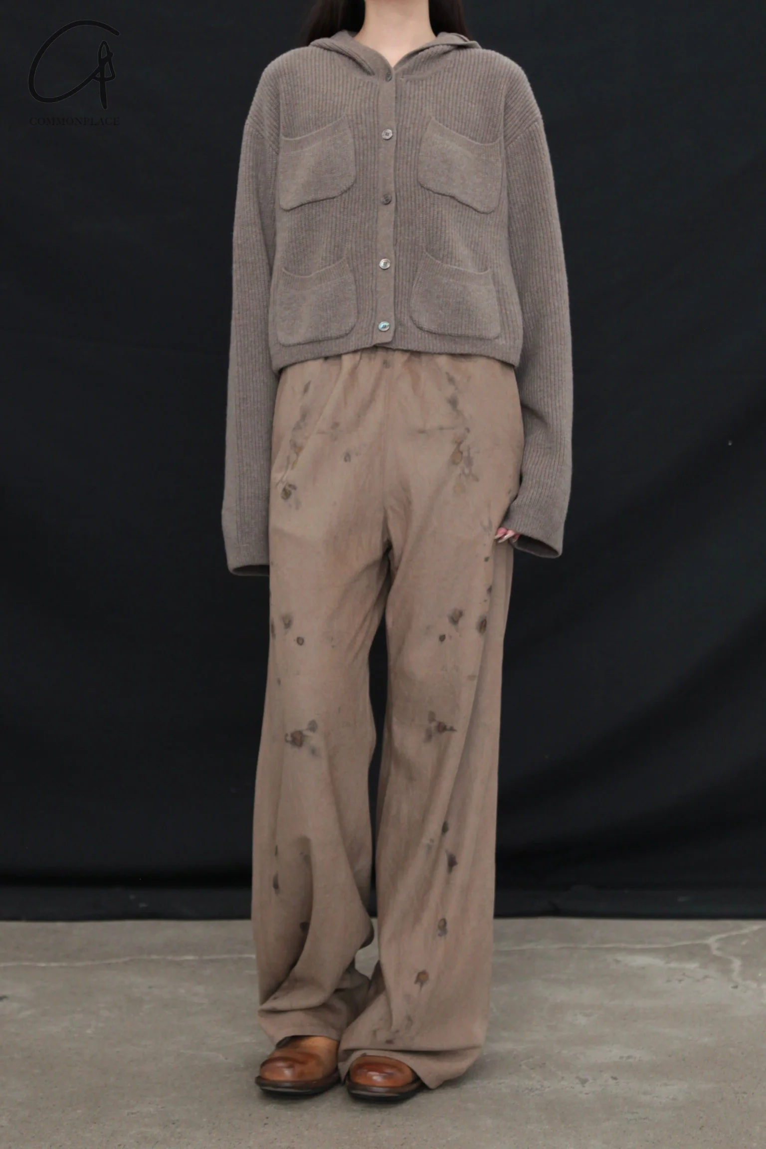Mutedance 24 Autumn and Winter Hooded Cashmere Sweater MD-MD24FW134-BROWN MD24FW133 MD24FW134 - Image 2