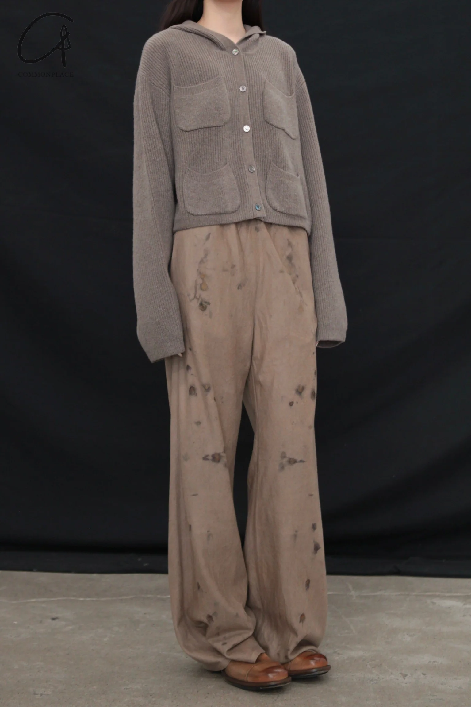 Mutedance 24 Autumn and Winter Hooded Cashmere Sweater MD-MD24FW134-BROWN MD24FW133 MD24FW134 - Image 3