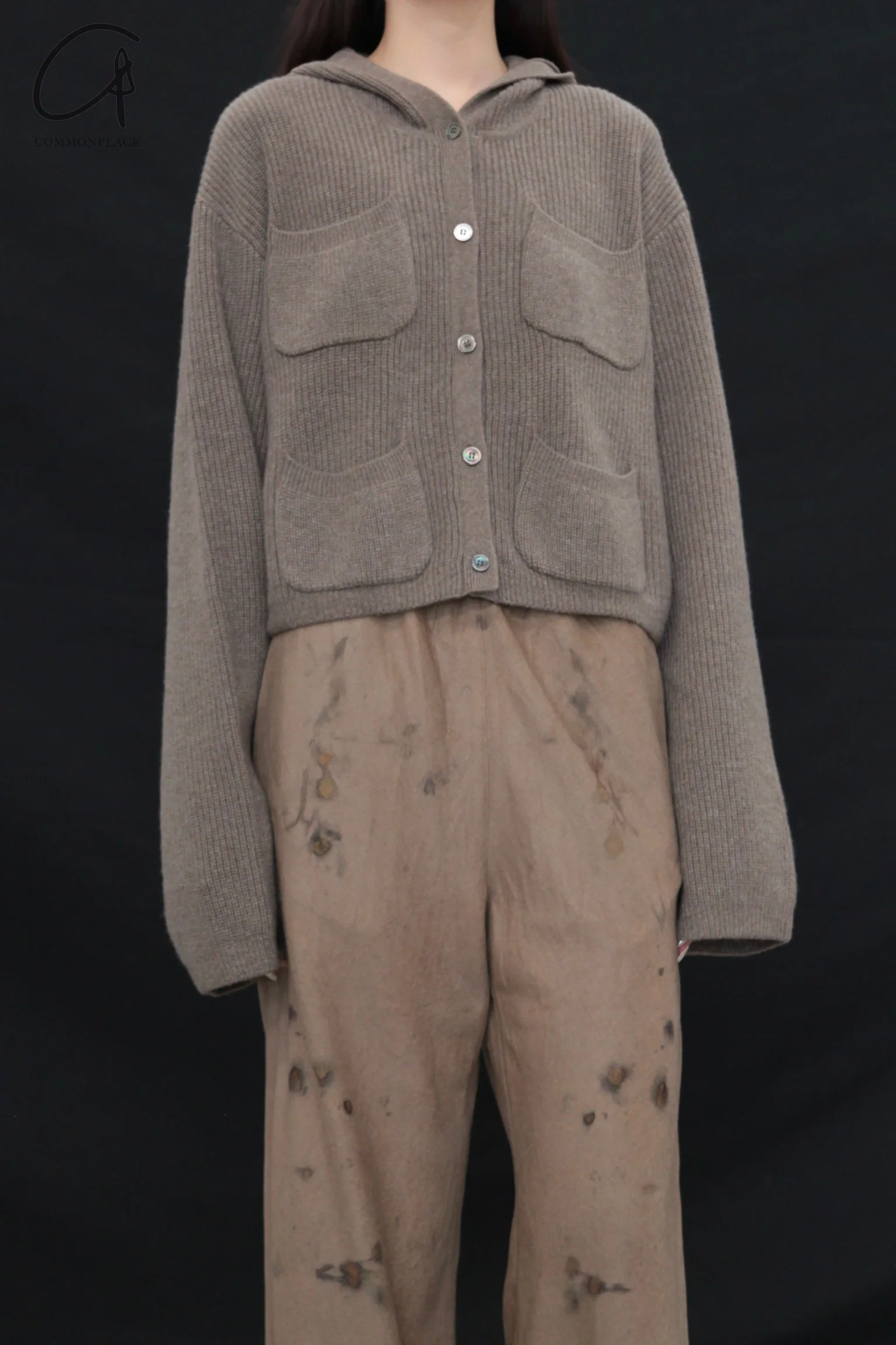 Mutedance 24 Autumn and Winter Hooded Cashmere Sweater MD-MD24FW134-BROWN MD24FW133 MD24FW134 - Image 5