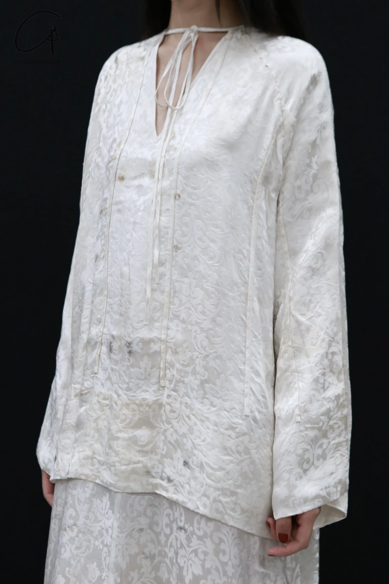 Mutedance 24 Autumn and Winter Long Sleeve Round Neck Dress MD-MD24FW92-hoary MD24FW91 MD24FW92 - Image 2