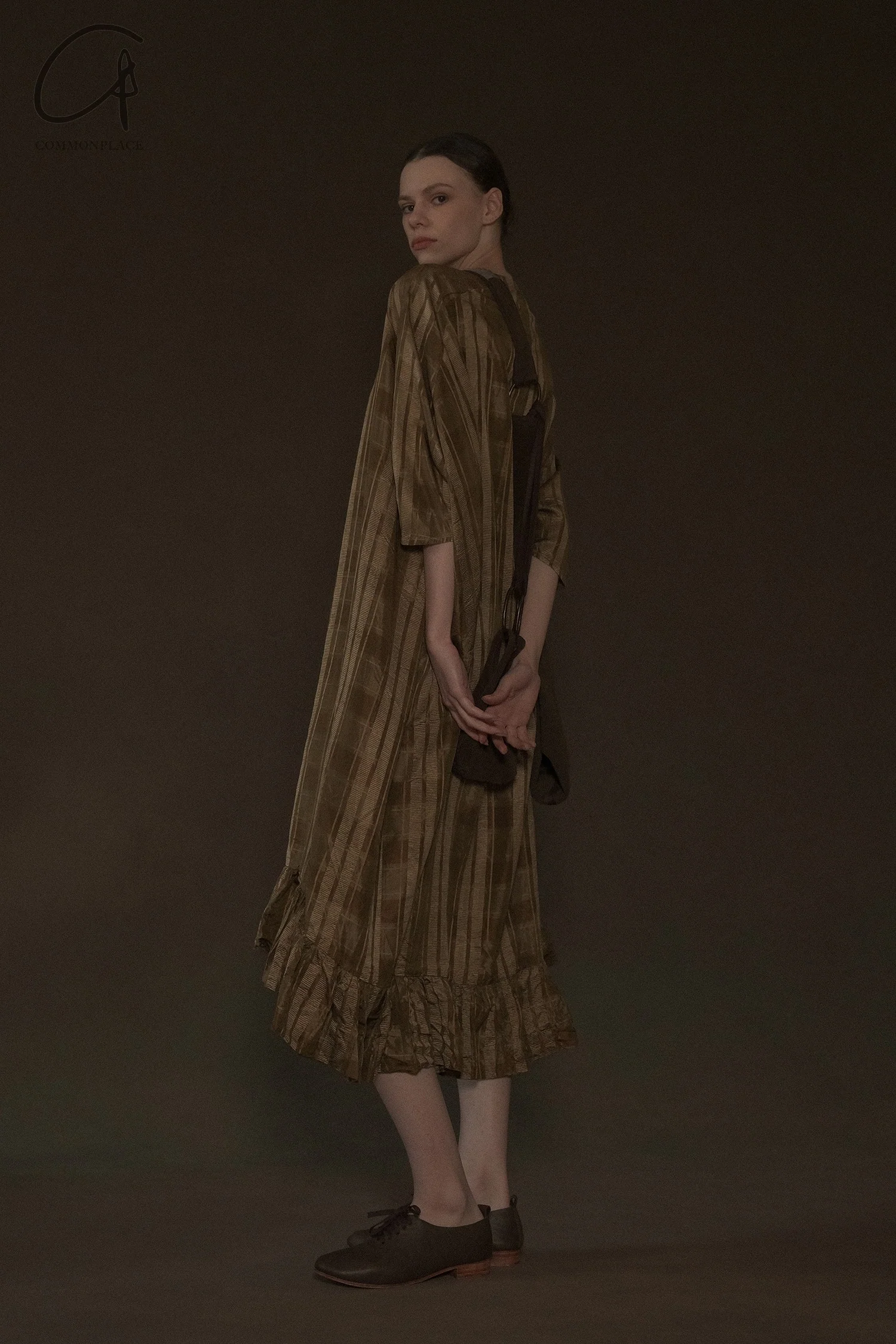 Mutedance 24 Autumn and Winter Long Sleeve Round Neck Lace Dress MD-MD24FW90-celadon MD24FW89 MD24FW90 - Image 12