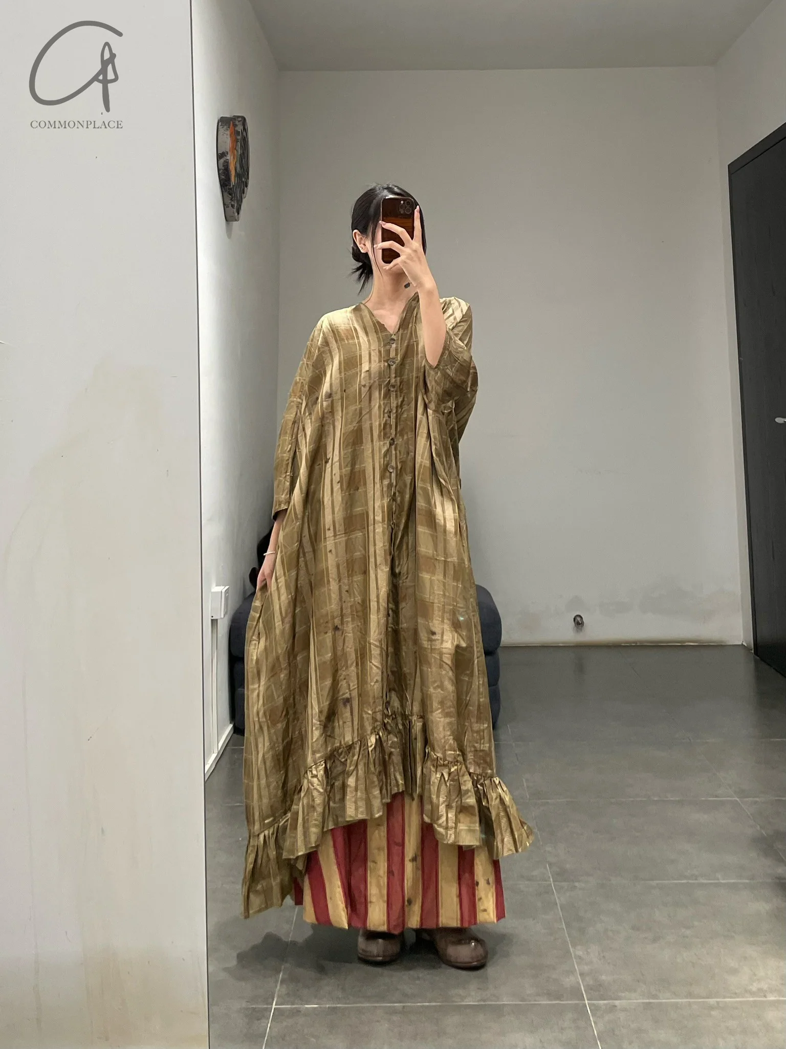 Mutedance 24 Autumn and Winter Long Sleeve Round Neck Lace Dress MD-MD24FW90-celadon MD24FW89 MD24FW90 - Image 16