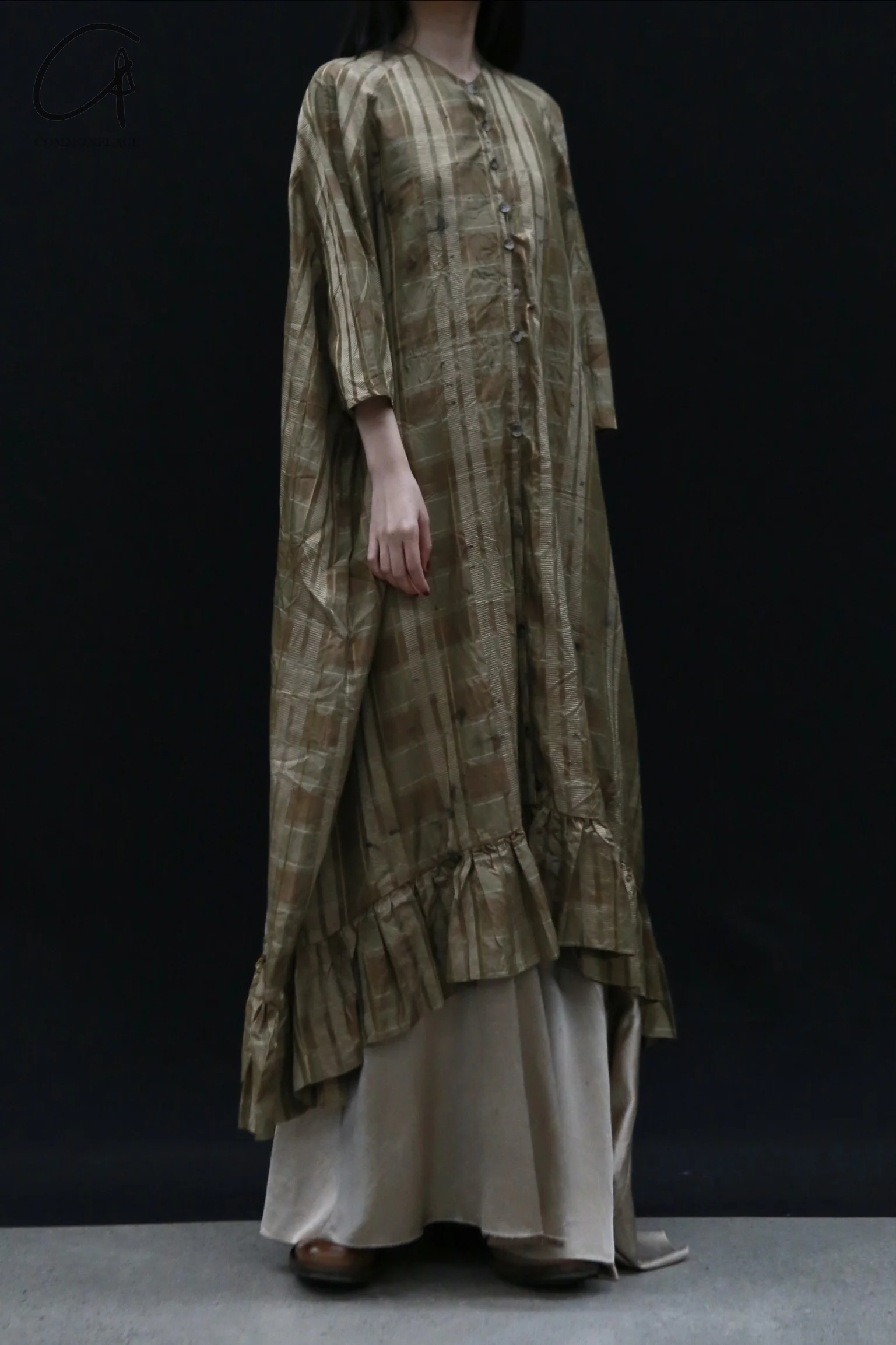 Mutedance 24 Autumn and Winter Long Sleeve Round Neck Lace Dress MD-MD24FW90-celadon MD24FW89 MD24FW90 - Image 4