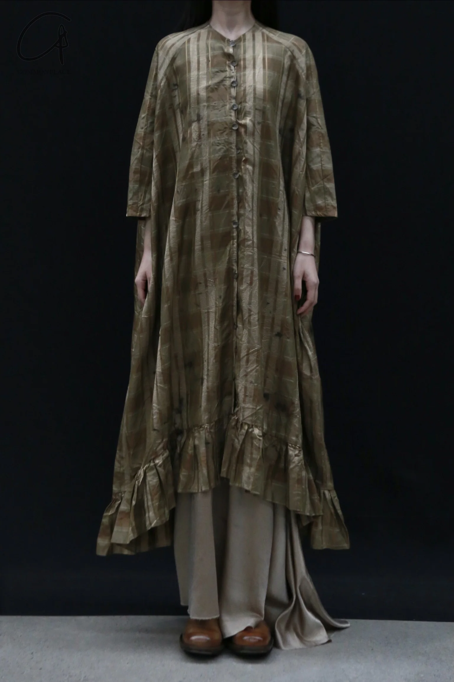 Mutedance 24 Autumn and Winter Long Sleeve Round Neck Lace Dress MD-MD24FW90-celadon MD24FW89 MD24FW90 - Image 5