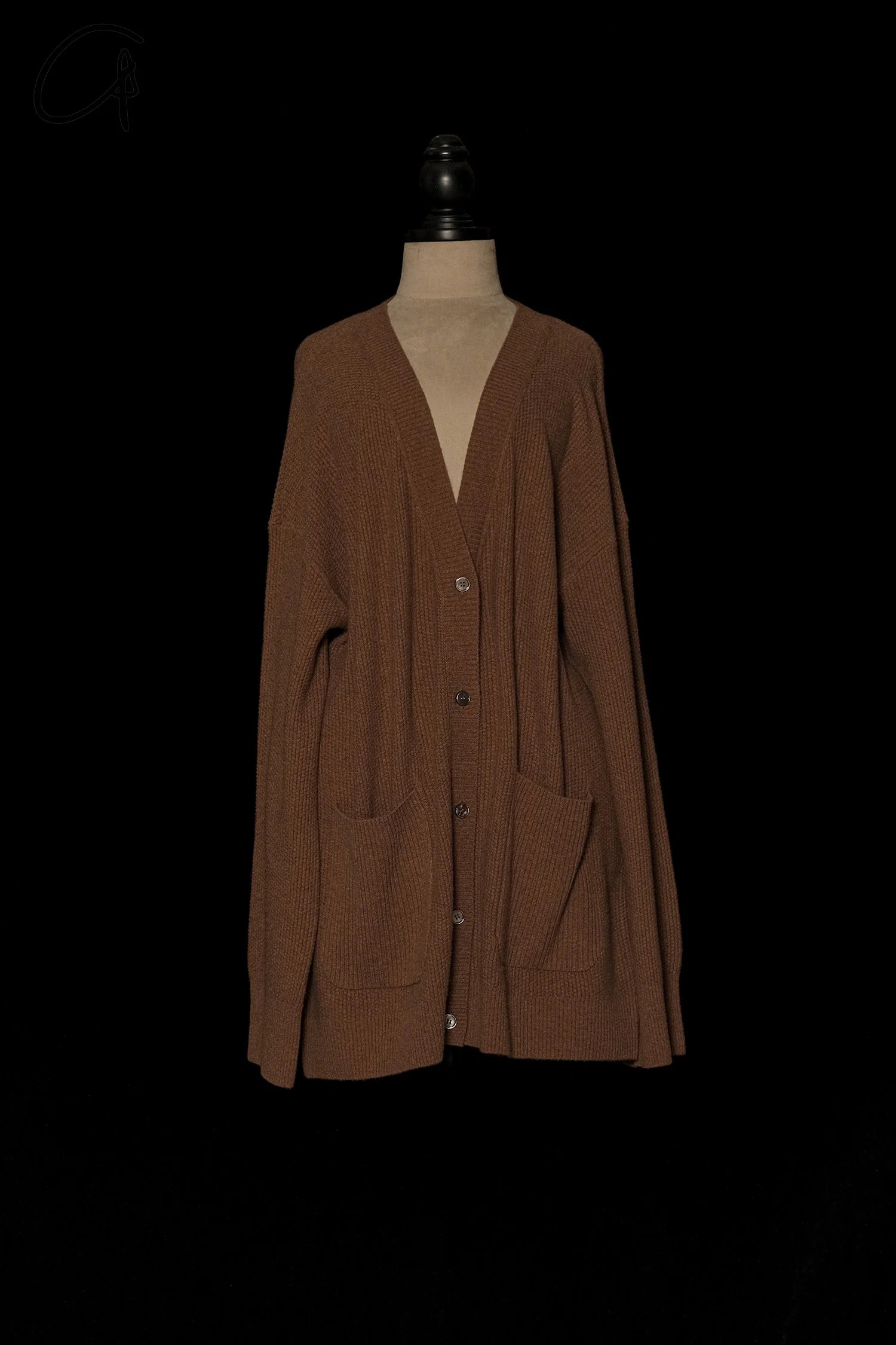 Mutedance 24 Autumn and Winter V-neck cashmere top series MD-MD24FW124-BROWN MD24FW123 MD24FW124 - Image 11