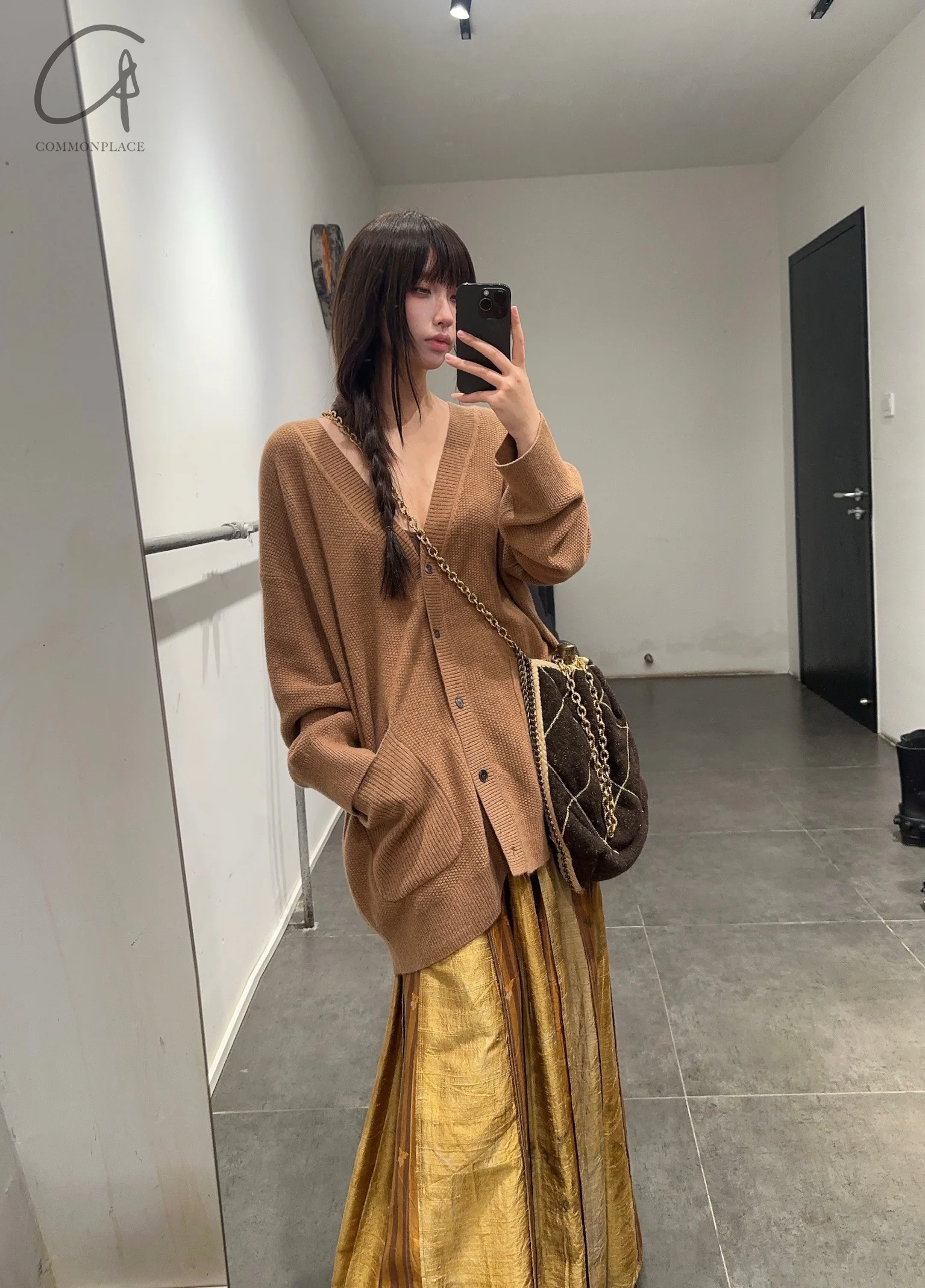 Mutedance 24 Autumn and Winter V-neck cashmere top series MD-MD24FW124-BROWN MD24FW123 MD24FW124 - Image 13