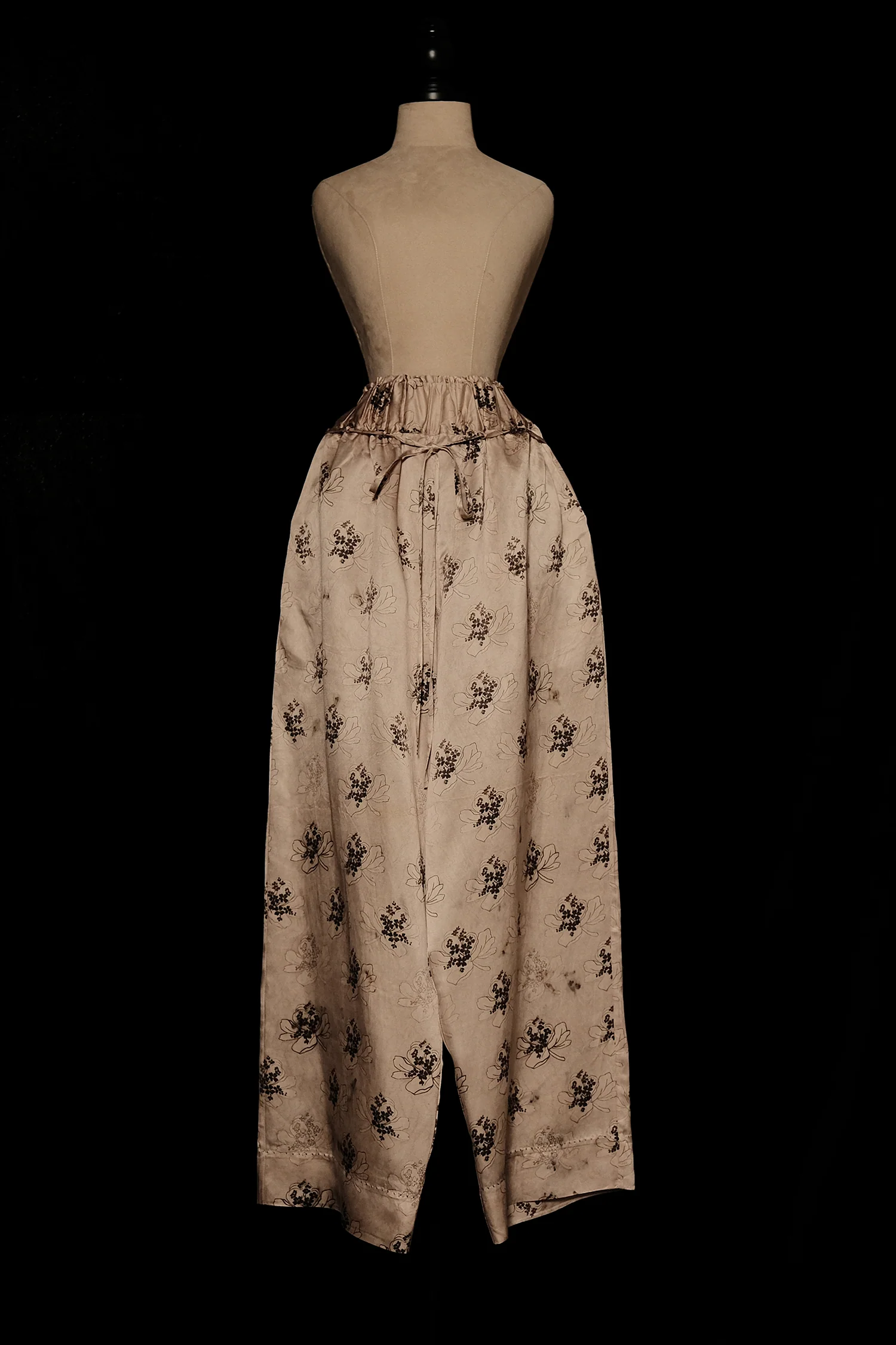 Mutedance 25 Autumn and Winter Elastic Wide Waist Drawstring Casual Pants Series Floral Dye MD-MD25FW74-khaki (MD25FW71) - Image 5