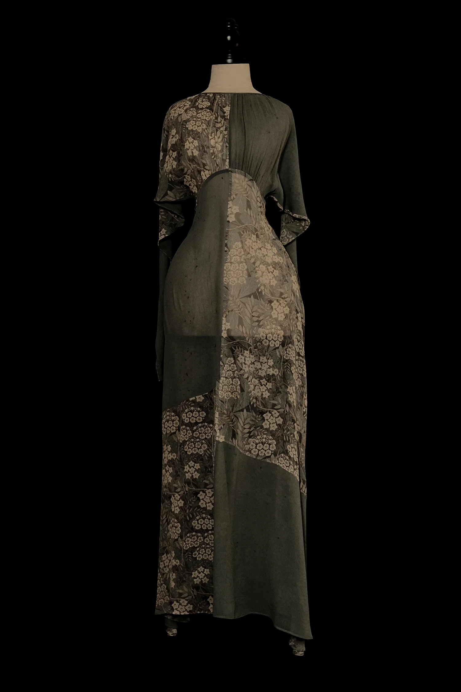 Mutedance 25 Autumn and Winter Waist Round Neck Splicing Dress MD-MD25FW60-green (MD25FW58) - Image 5